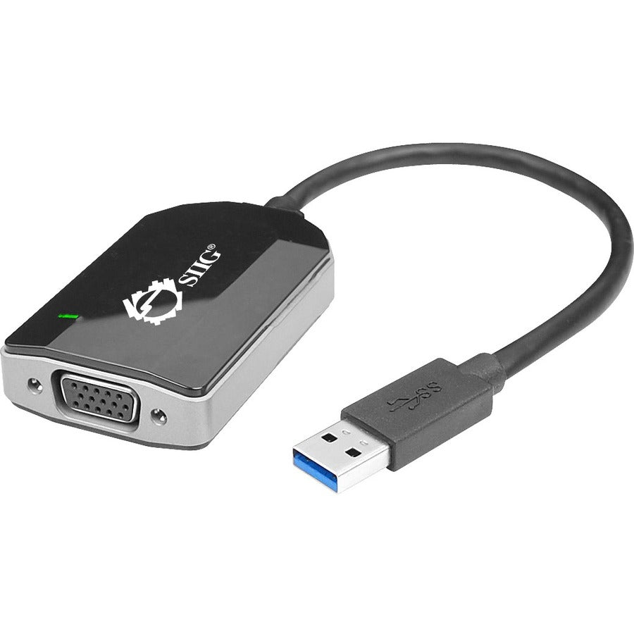 SIIG USB 3.0 to VGA Multi Monitor Video Adapter - USB 3.0 - 1 x VGA - 2048 x 1152 Supported - JU-VG0211-S1 - eCommerce Business Prime
