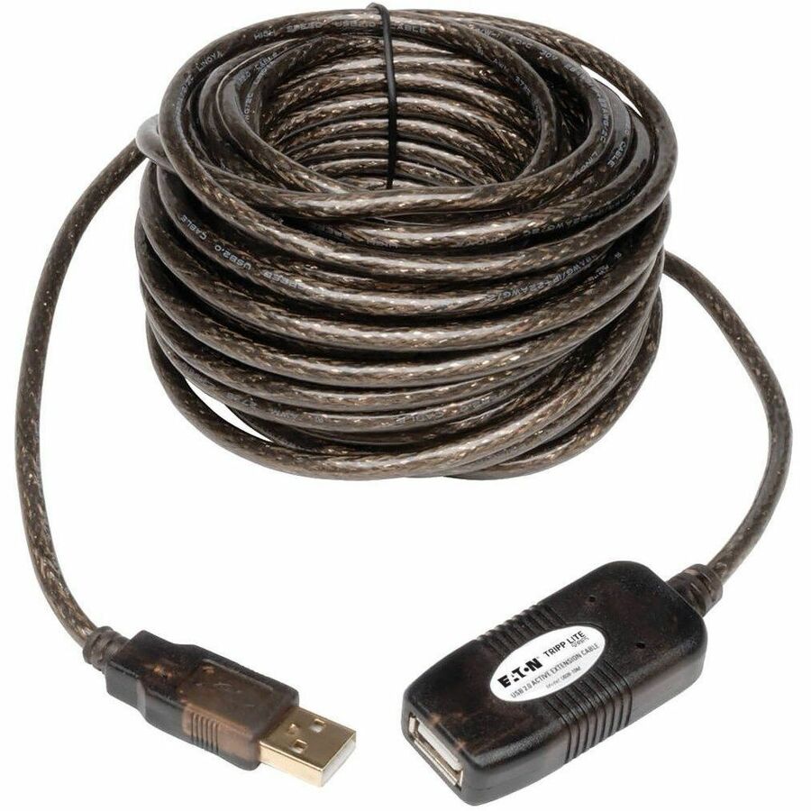 Tripp Lite 16ft USB 2.0 A/A Active Extension Cable USB-A Male / Female 16' - Type A Male USB - Type A Female USB - 16ft - U026-016 - eCommerce Business Prime