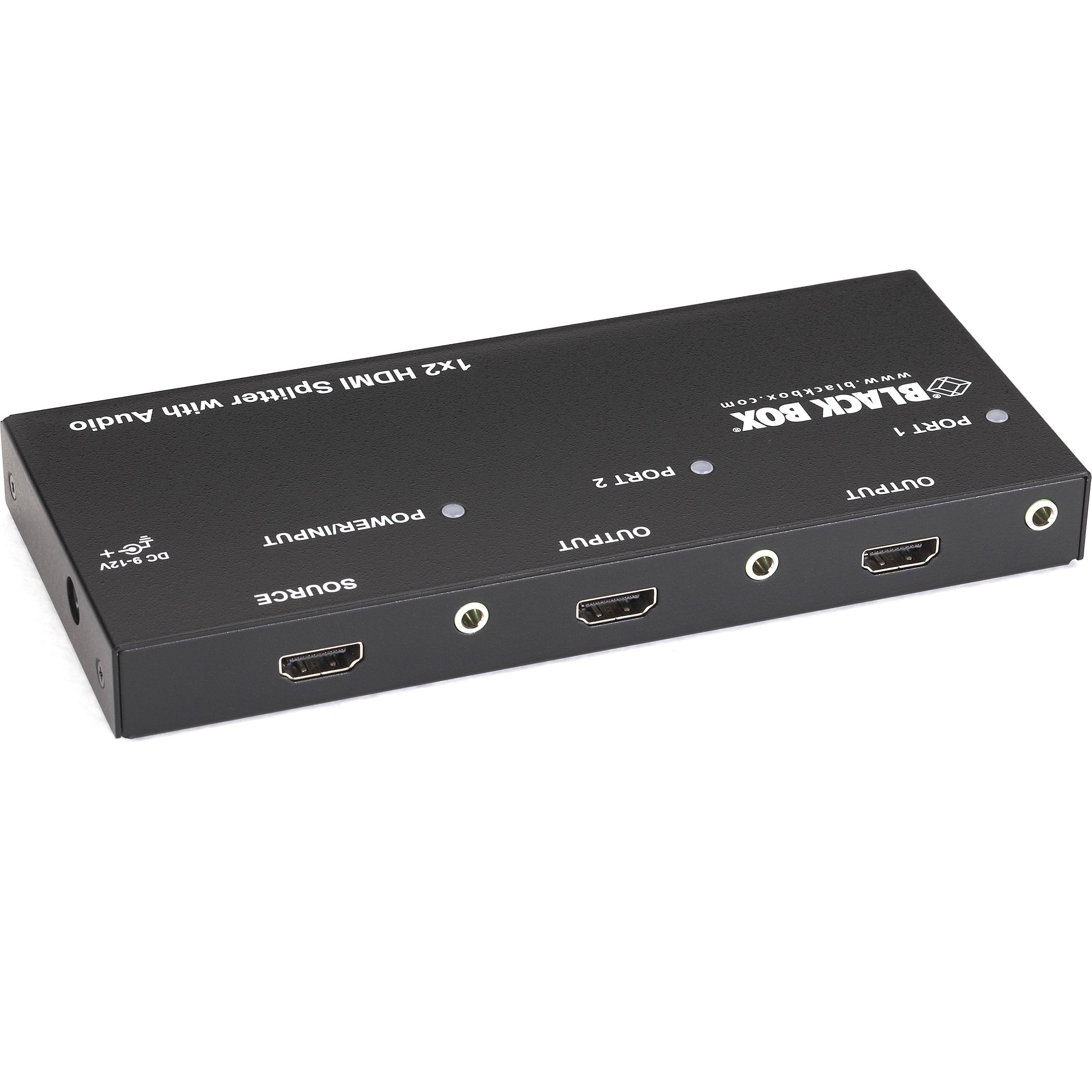Black Box 1 x 2 HDMI Splitter with Audio - Audio Line In - Audio Line Out - 1 x HDMI In - 2 x HDMI Out - AVSP-HDMI1X2 - eCommerce Business Prime