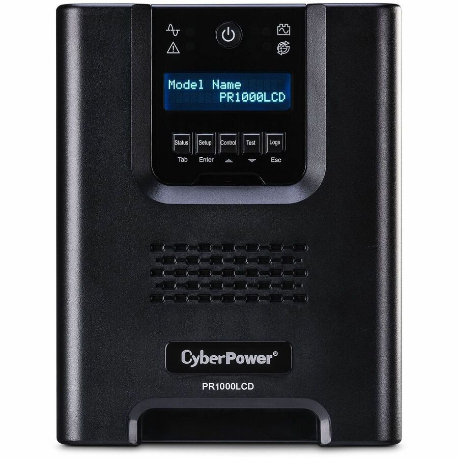 CyberPower PR1000LCD Smart App Sinewave UPS Systems - 1000VA/1000W, 120 VAC, NEMA 5-15P, Mini-Tower, Sine Wave, 8 Outlets, LCD, PowerPanel&reg; Business, $375000 CEG, 3YR Warranty - PR1000LCD - eCommerce Business Prime