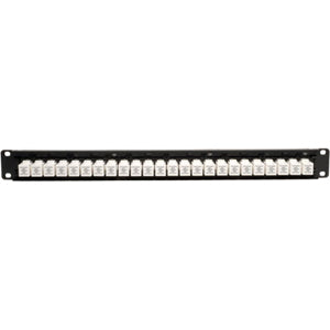 Tripp Lite 24-Port Cat6 Cat5e Patch Panel Low Profile Feed Through Rackmount RJ45 1U TAA - 24 x RJ-45 - N250-024-LP - eCommerce Business Prime