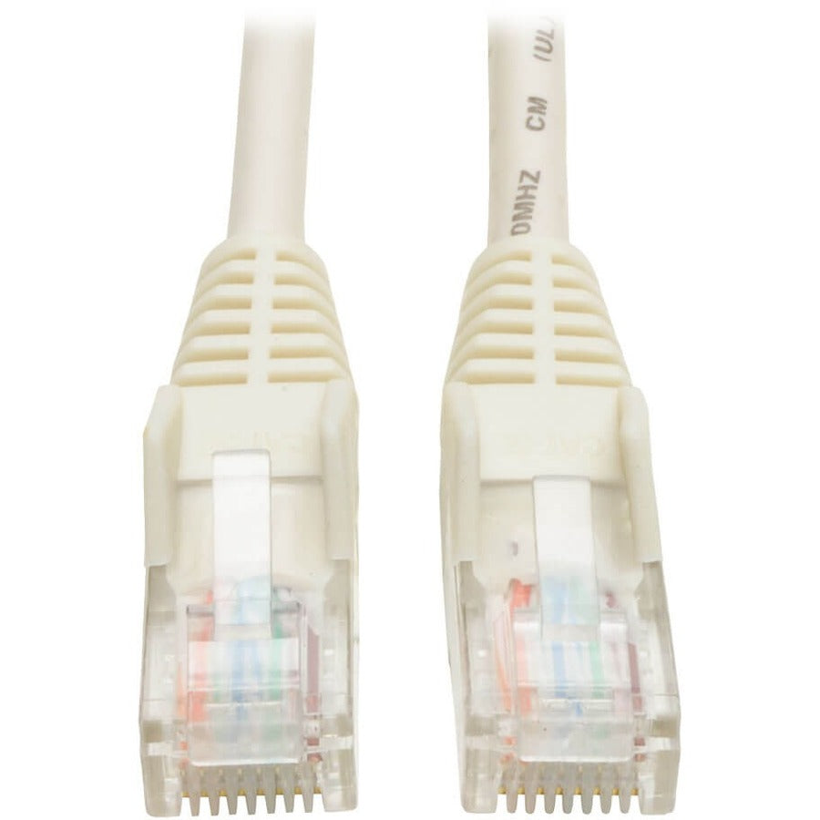 Tripp Lite 7ft Cat5e / Cat5 350MHz Snagless Patch Cable RJ45 M/M White 7' - 7 ft Category 5e Network Cable for Network Device - First End: 1 x RJ-45 Network - Male - Second End: 1 x RJ-45 Network - Ma...  - N001-007-WH - eCommerce Business Prime