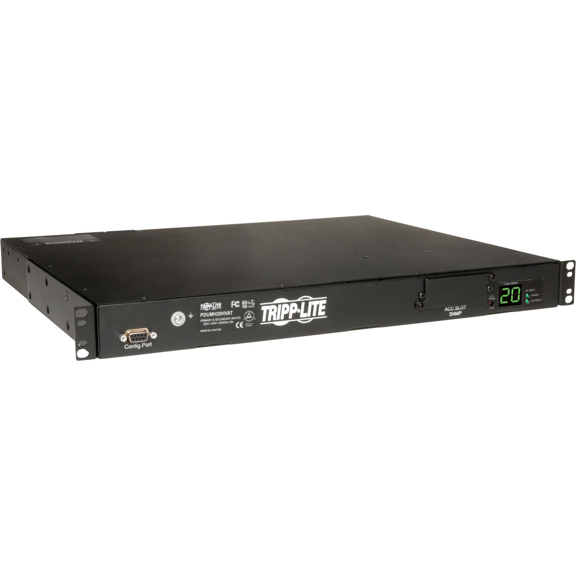 Tripp Lite PDU Metered ATS 200-240V 16/20A 8 C13; 2 C19; 2 C20 1URM TAA Compliant - 2 x IEC 60320 C19, 8 x IEC 60320 C13 - 200 V AC - PDUMH20HVAT - eCommerce Business Prime