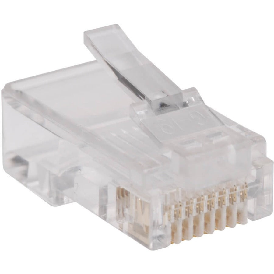 Tripp Lite RJ45 for Flat Solid / Standard Conductor 4-Pair Cat5e Cat5 Cable 100 Pack - 100 Pack - 1 x RJ-45 Network Male - N030-100-FL - eCommerce Business Prime