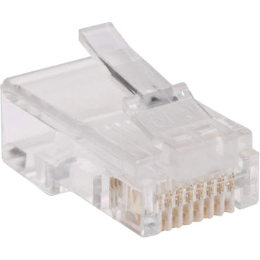 Tripp Lite RJ45 for Flat Solid / Standard Conductor 4-Pair Cat5e Cat5 Cable 100 Pack - 100 Pack - 1 x RJ-45 Network Male - N030-100-FL - eCommerce Business Prime