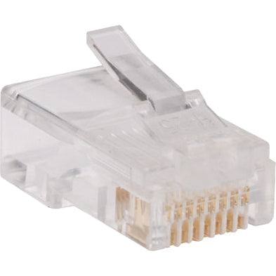 Tripp Lite RJ45 for Solid / Standard Conductor 4-Pair Cat5e Cat5 Cable 100 Pack - 100 Pack - 1 x RJ-45 Network Male - N030-100 - eCommerce Business Prime