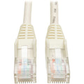 Tripp Lite 3ft Cat5e / Cat5 350MHz Snagless Patch Cable RJ45 M/M White 3' - 3 ft Category 5e Network Cable for Network Device - First End: 1 x RJ-45 Network - Male - Second End: 1 x RJ-45 Network - Ma...  - N001-003-WH - eCommerce Business Prime