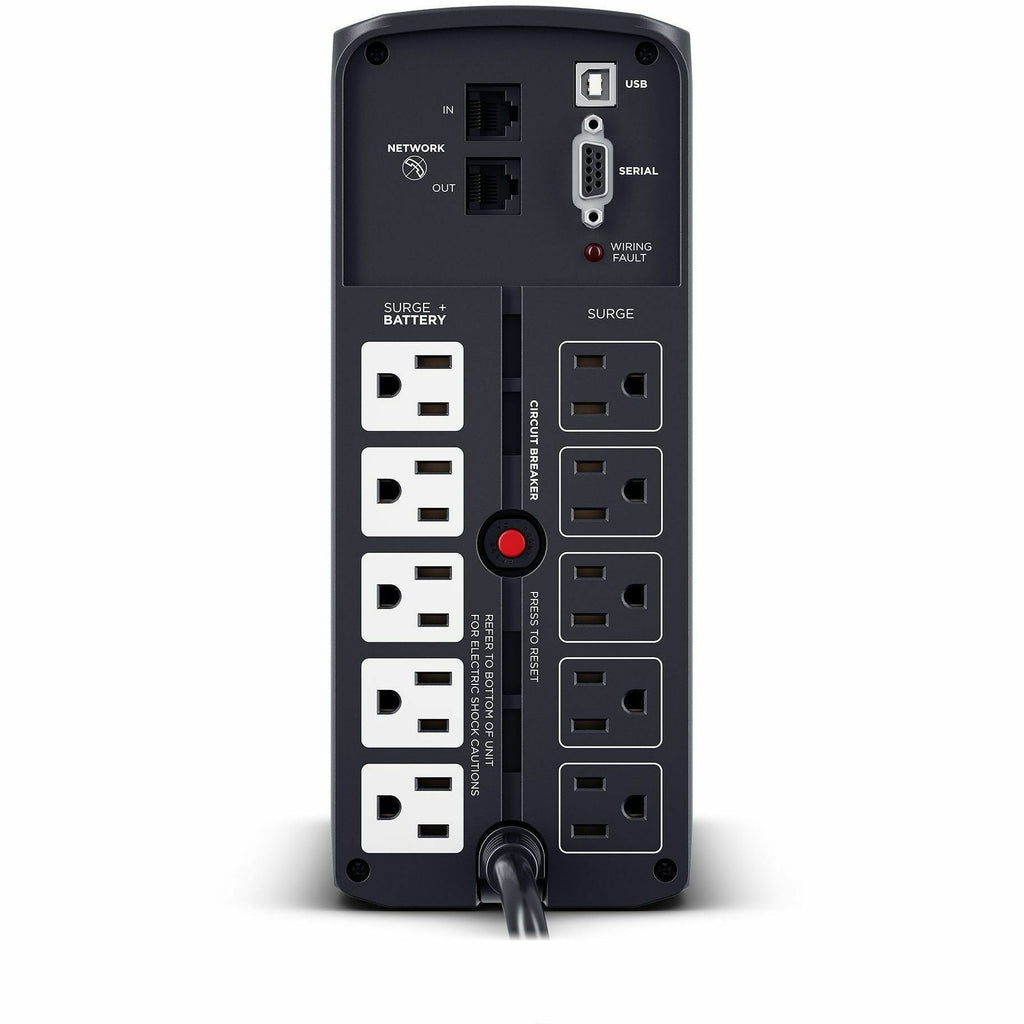 CyberPower CP1000PFCLCDTAA TAA Compliant Intelligent UPS Systems - 1000VA/600W, 120 VAC, NEMA 5-15P, Mini-Tower, Sine Wave, 10 Outlets, LCD, PowerPanel&reg; Personal, $350000 CEG, 3YR Warranty - CP1000PFCLCDTAA