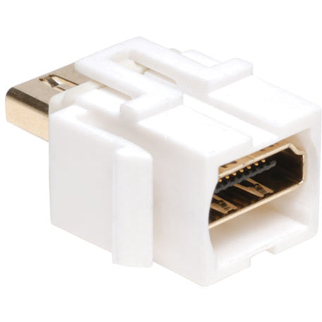 Tripp Lite HDMI Keystone Jack Snap-in Insert Module Coupler Female / Female - 1 x HDMI Digital Audio/Video Female - 1 x HDMI Digital Audio/Video Female - Gold Connector - White - P164-000-KJ-WH - eCommerce Business Prime