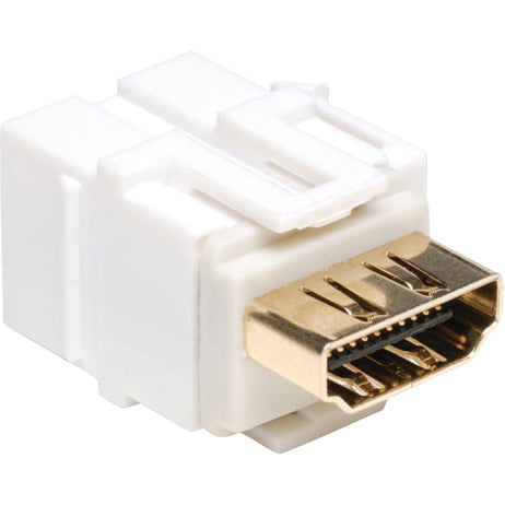 Tripp Lite HDMI Keystone Jack Snap-in Insert Module Coupler Female / Female - 1 x HDMI Digital Audio/Video Female - 1 x HDMI Digital Audio/Video Female - Gold Connector - White - P164-000-KJ-WH - eCommerce Business Prime