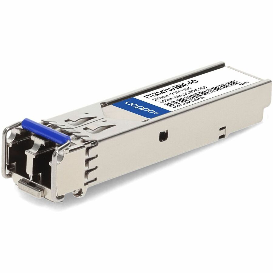 AddOn Finisar FTLX1471D3BNL Compatible TAA Compliant 10GBase-LR SFP+ Transceiver (SMF, 1310nm, 10km, LC, DOM, Rugged) - 100% compatible and guaranteed to work - FTLX1471D3BNL-AO - eCommerce Business Prime
