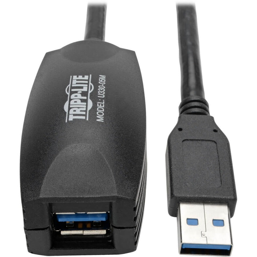 Tripp Lite 5M USB 3.0 SuperSpeed Active Extension Repeater Cable A M/F 16ft 5 Meter - USB - Extension Cable - 16.40 ft - 1 x Type A Male USB - 1 x Type A Female USB - Gray - U330-05M - eCommerce Business Prime