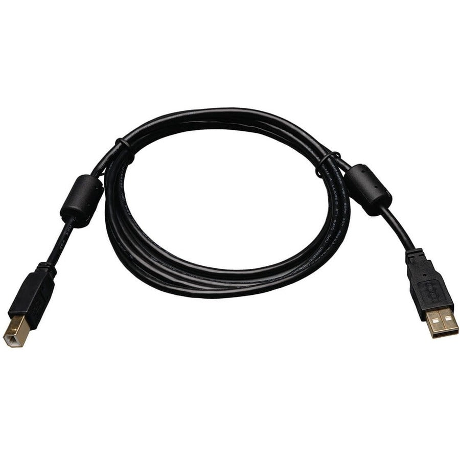 Tripp Lite 3ft USB 2.0 Hi-Speed A/B Device Cable Ferrite Chokes M/M 3' - USB - 3 ft - 1 x Type A Male USB - 1 x Type B Male USB - Black - U023-003 - eCommerce Business Prime