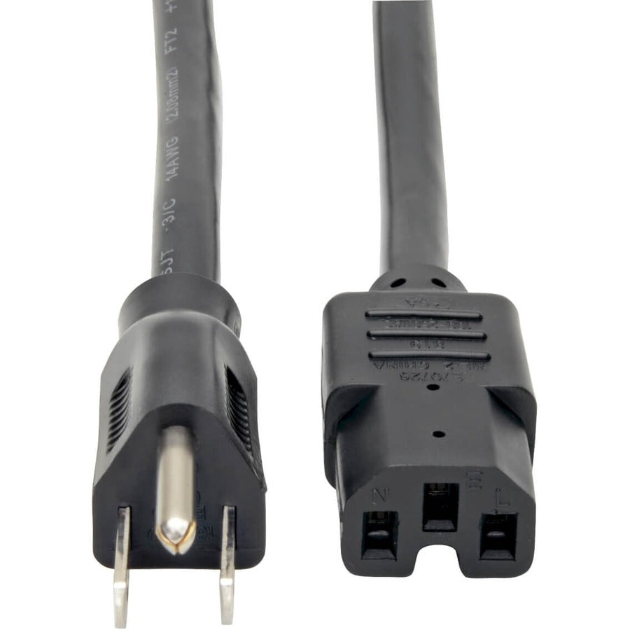 Tripp Lite Heavy Duty Power Extension Cord 15A 14AWG 5-15P to C15 4' 4ft - (NEMA 5-15P to IEC-320-C15) 4-ft. - P019-004 - eCommerce Business Prime