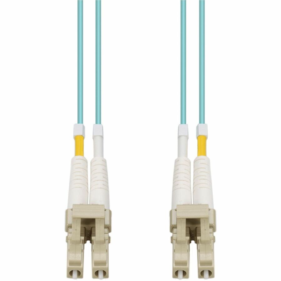 AddOn 9m LC (Male) to LC (Male) Aqua OM4 Duplex Fiber OFNR (Riser-Rated) Patch Cable - 100% compatible and guaranteed to work in OM4 and OM3 applications - ADD-LC-LC-9M5OM4 - eCommerce Business Prime