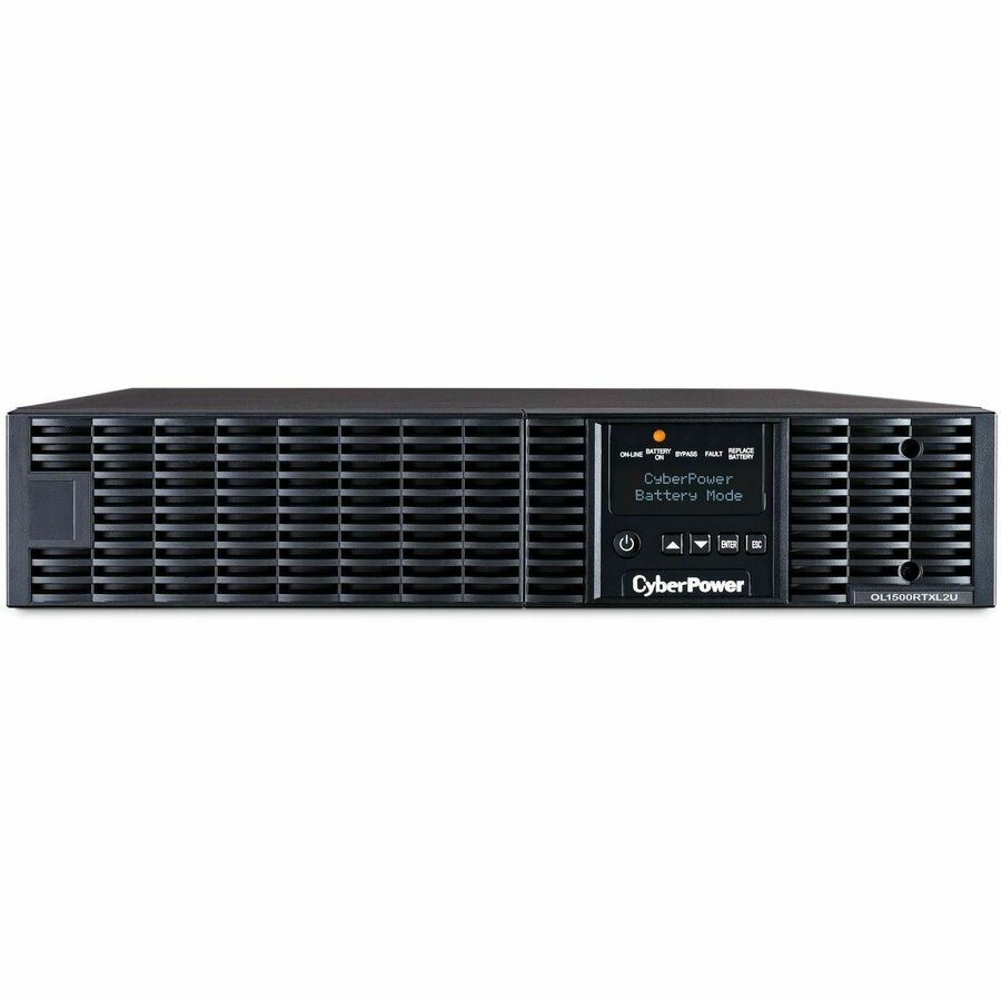 CyberPower OL1500RTXL2U Smart App Online UPS Systems - 1500VA/1350W, 100 - 125 VAC, NEMA 5-15P, 2U, Rack / Tower, Sine Wave, 8 Outlets, LCD, PowerPanel&reg; Business, $400000 CEG, 3YR Warranty - OL1500RTXL2U - eCommerce Business Prime