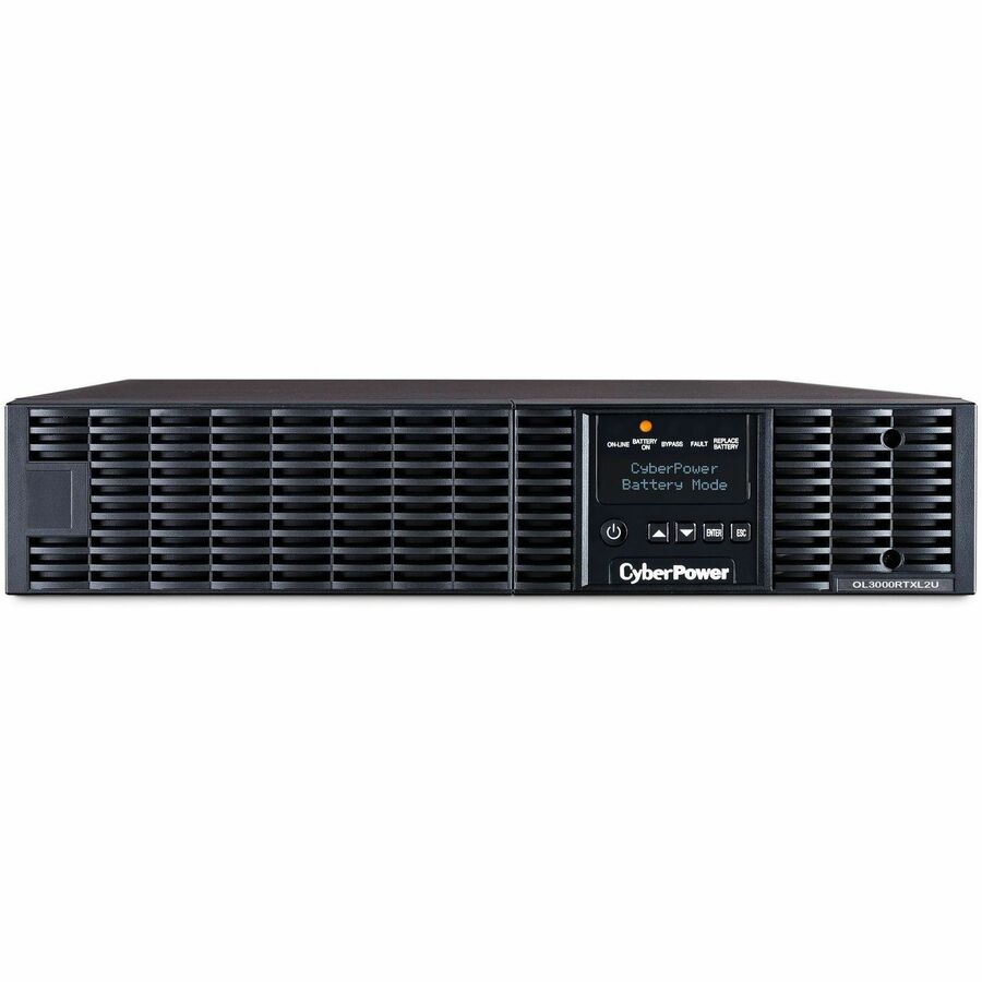 CyberPower OL3000RTXL2U Smart App Online UPS Systems - 3000VA/2700W, 100 - 125 VAC, NEMA L5-30P, 2U, Rack / Tower, Sine Wave, 7 Outlets, LCD, PowerPanel&reg; Business, $400000 CEG, 3YR Warranty - OL3000RTXL2U - eCommerce Business Prime