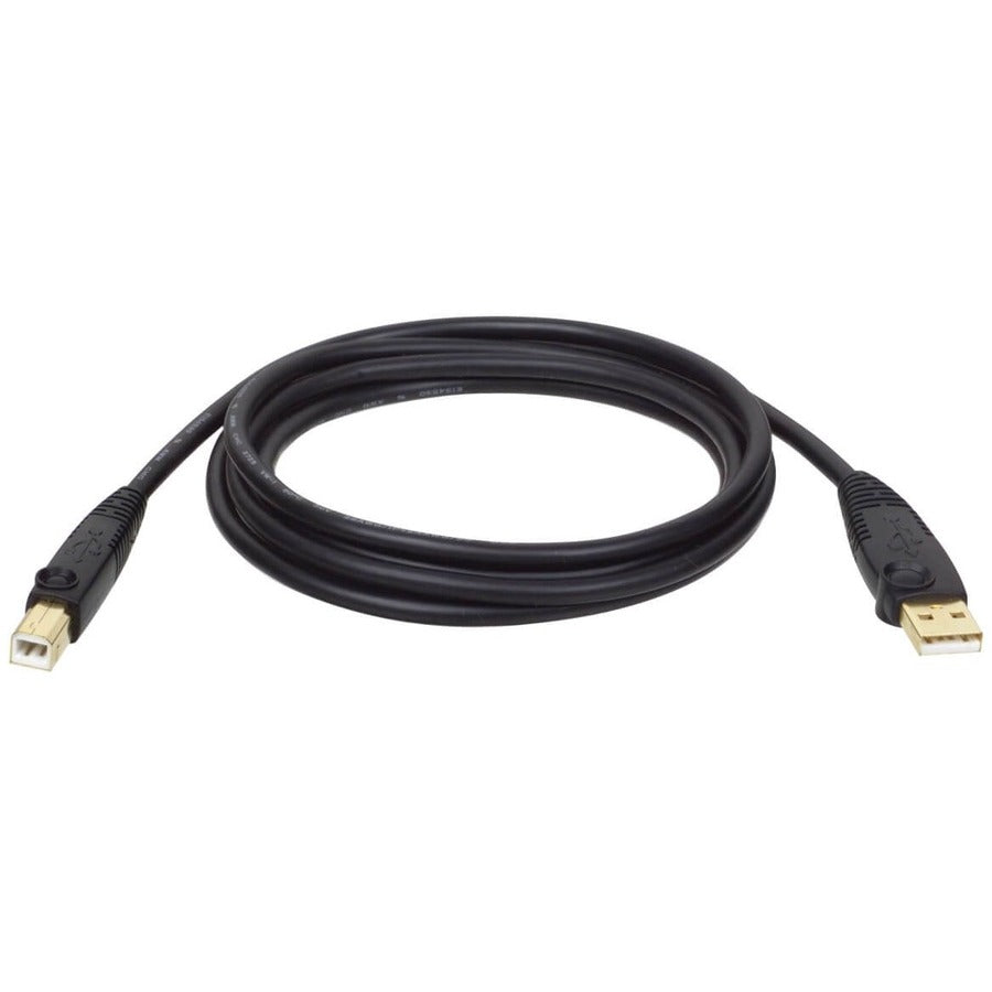 Tripp Lite 10ft USB 2.0 Hi-Speed A/B Device Cable Shielded Male / Male 10' - Type A Male - Type B Male USB - 10ft - Black - U022-010-R - eCommerce Business Prime