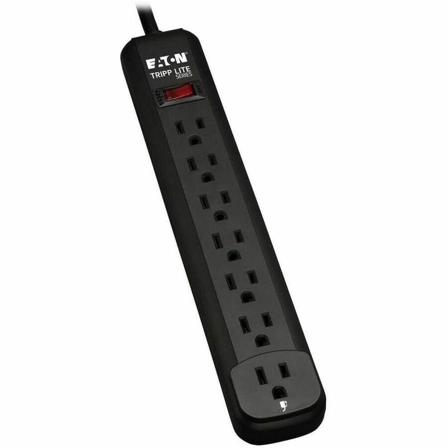 Tripp Lite Power Strip 7-Outlet 5-15R 12ft Cord 5-15P Black Housing 120V - NEMA 5-15P - 7 x NEMA 5-15R - 12 ft Cord - 120 V AC Voltage - 1800 W - Wall Mountable - Black - PS712B - eCommerce Business Prime