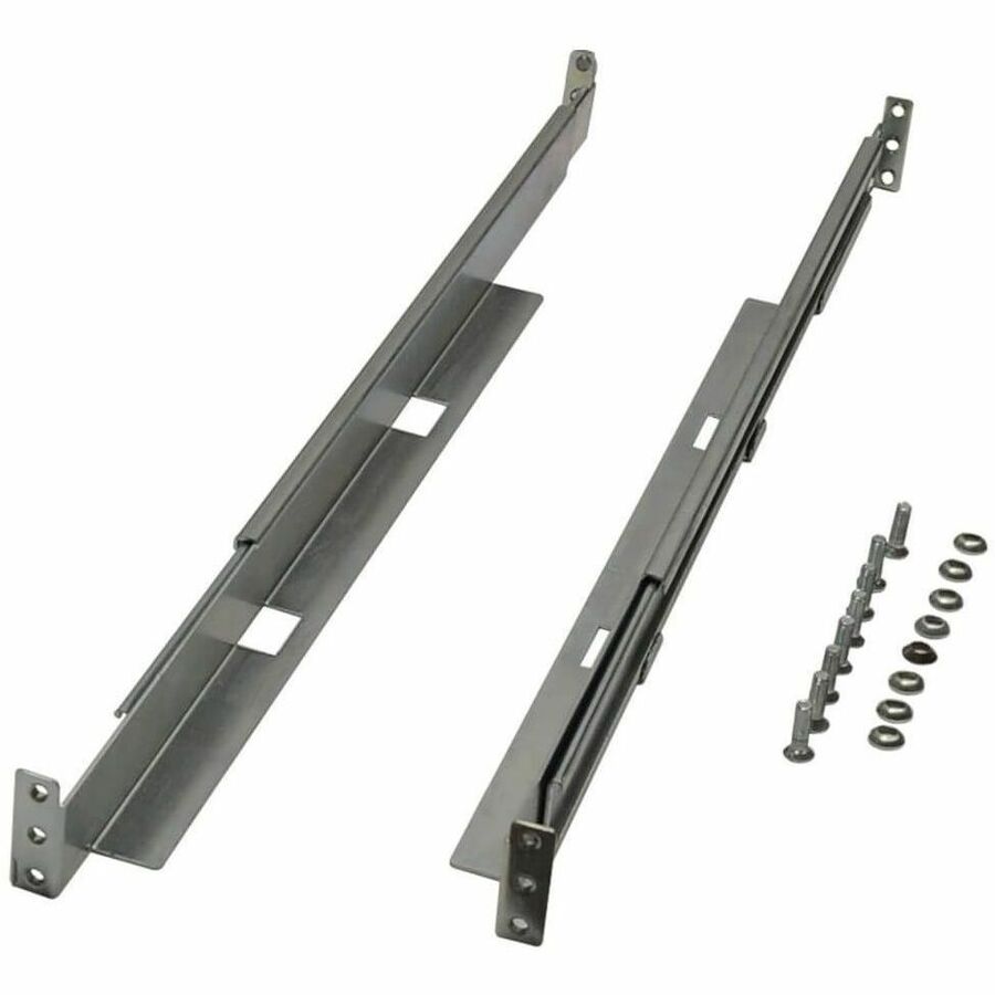 Tripp Lite Universal Adjustable Rack Enclosure Server Cabinet Shelf Kit 1U - 150 lb Load Capacity - Silver - 4POSTRAILKIT1U - eCommerce Business Prime