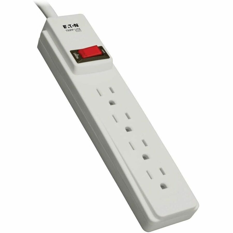 Tripp Lite Power Strip 4-Outlet 5-15R 10ft Cord 5-15P with On/Off Switch - NEMA 5-15P - 4 x NEMA 5-15R - 10 ft Cord - 15 A Current - 120 V AC Voltage - 1800 W - Wall Mountable - PS410 - eCommerce Business Prime