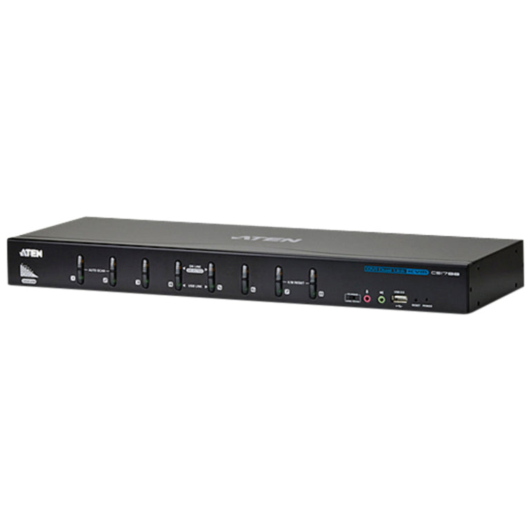 ATEN 8-Port USB DVI Dual Link KVM Switch-TAA Compliant - 8 Computer(s) - 2560 x 1600 - 12 x USB - 9 x DVI - CS1788 - eCommerce Business Prime