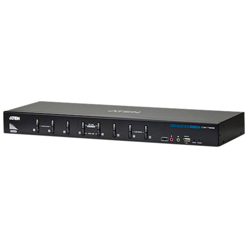 ATEN 8-Port USB DVI Dual Link KVM Switch-TAA Compliant - 8 Computer(s) - 2560 x 1600 - 12 x USB - 9 x DVI - CS1788 - eCommerce Business Prime