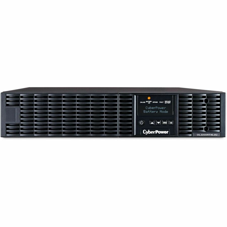 CyberPower OL2200RTXL2U Smart App Online UPS Systems - 2200VA/1800W, 100 - 125 VAC, NEMA 5-20P, 2U, Rack / Tower, Sine Wave, 7 Outlets, LCD, PowerPanel&reg; Business, $400000 CEG, 3YR Warranty - OL2200RTXL2U - eCommerce Business Prime