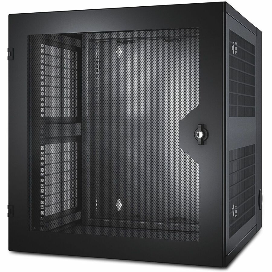 APC by Schneider Electric NetShelter WX 13U w/Threaded Hole Vertical Mounting Rail Vented Front Door Black - For Networking, Airflow System - 13U Rack Height x 19" Rack Width - Wall Mountable - Black  - AR100HD - eCommerce Business Prime