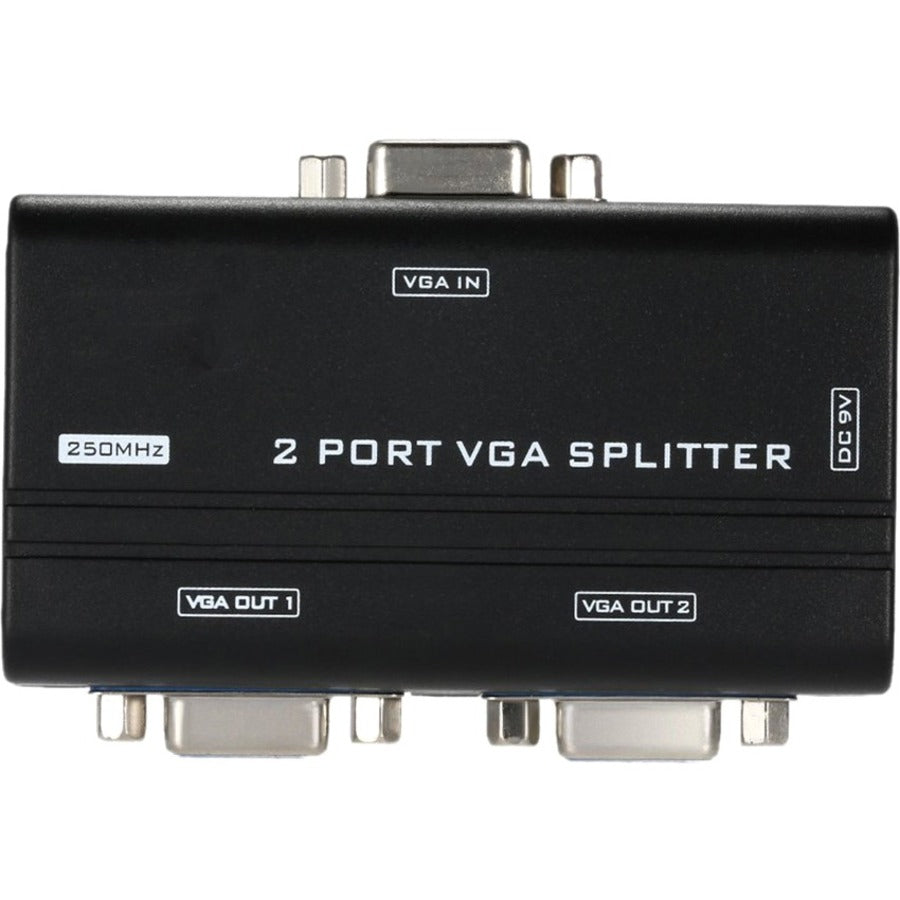4XEM 2-Port VGA Splitter 250 MHz - 250 MHz to 250 MHz - 1920 x 1440 - 213 ft Maximum Operating Distance - VGA In - VGA Out - 4XVGASP2502 - eCommerce Business Prime