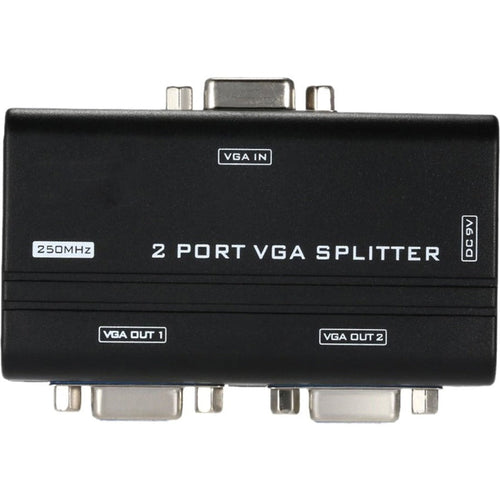 4XEM 2-Port VGA Splitter 250 MHz - 250 MHz to 250 MHz - 1920 x 1440 - 213 ft Maximum Operating Distance - VGA In - VGA Out - 4XVGASP2502 - eCommerce Business Prime
