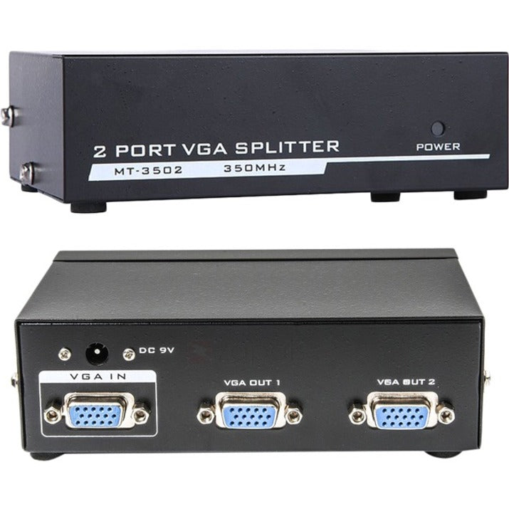 4XEM 2-Port VGA Splitter 350 MHz - 350 MHz to 350 MHz - 2048 x 1536 - 213 ft Maximum Operating Distance - VGA In - VGA Out - 4XVGASP3502 - eCommerce Business Prime