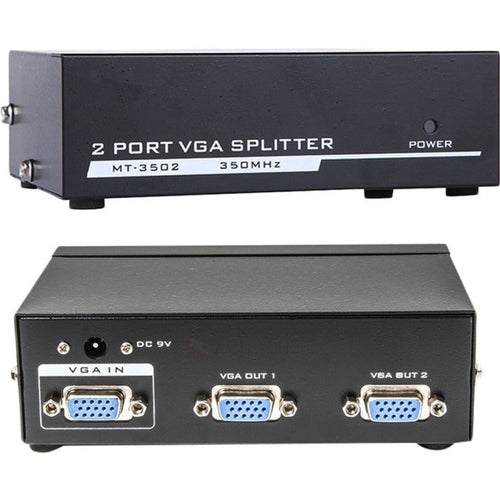 4XEM 2-Port VGA Splitter 350 MHz - 350 MHz to 350 MHz - 2048 x 1536 - 213 ft Maximum Operating Distance - VGA In - VGA Out - 4XVGASP3502 - eCommerce Business Prime
