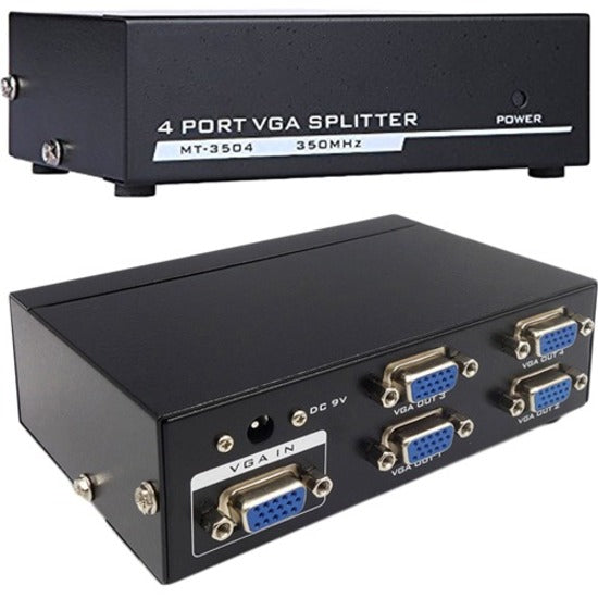 4XEM 4-Port VGA Splitter 350 MHz - 350 MHz to 350 MHz - 2048 x 1536 - 213 ft Maximum Operating Distance - VGA In - VGA Out - 4XVGASP3504 - eCommerce Business Prime