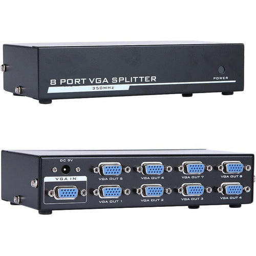 4XEM 8-Port VGA Splitter 350 MHz - 350 MHz to 350 MHz - 2048 x 1536 - 213 ft Maximum Operating Distance - VGA In - VGA Out - 4XVGASP3508 - eCommerce Business Prime