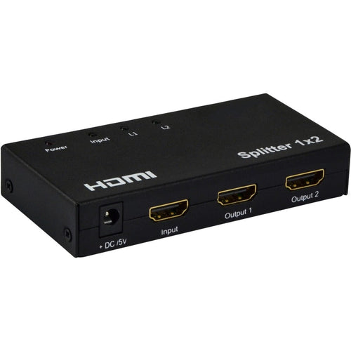 4XEM 2 Port HDMI Splitter & Signal Amplifier - 4XEM 1080p/3D 1 HDMI in 2 HDMI out video splitter and amplifier with LED indicators for connection and power - 4XHDMISP1X2 - eCommerce Business Prime