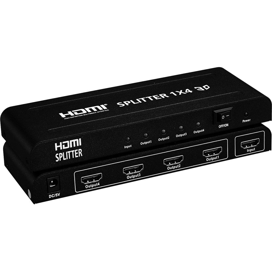 4XEM 4 Port high speed HDMI video splitter fully supporting 1080p, 3D for Blu-Ray, gaming consoles and all other HDMI compatible devices - 4XEM 1080p/3D 1 HDMI in 4 HDMI out video splitter and amplifi...  - 4XHDMISP1X4 - eCommerce Business Prime
