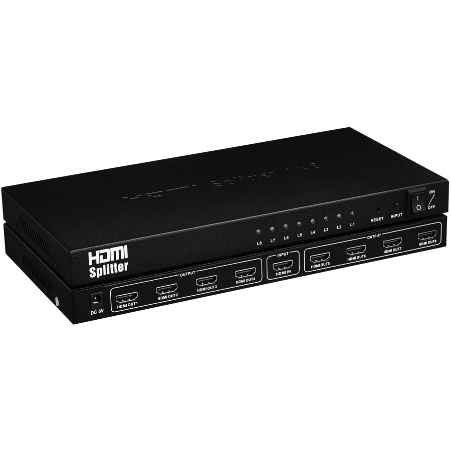 4XEM 8 Port high speed HDMI video splitter fully supporting 1080p, 3D for Blu-Ray, gaming consoles and all other HDMI compatible devices - 4XEM 1080p/3D 1 HDMI in 8 HDMI out video splitter and amplifi...  - 4XHDMISP1X8 - eCommerce Business Prime