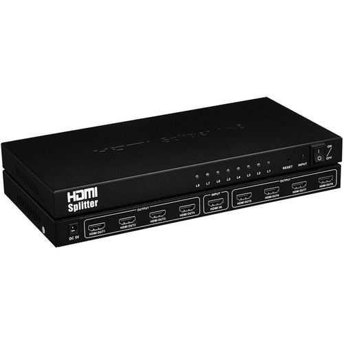 4XEM 8 Port high speed HDMI video splitter fully supporting 1080p, 3D for Blu-Ray, gaming consoles and all other HDMI compatible devices - 4XEM 1080p/3D 1 HDMI in 8 HDMI out video splitter and amplifi...  - 4XHDMISP1X8 - eCommerce Business Prime