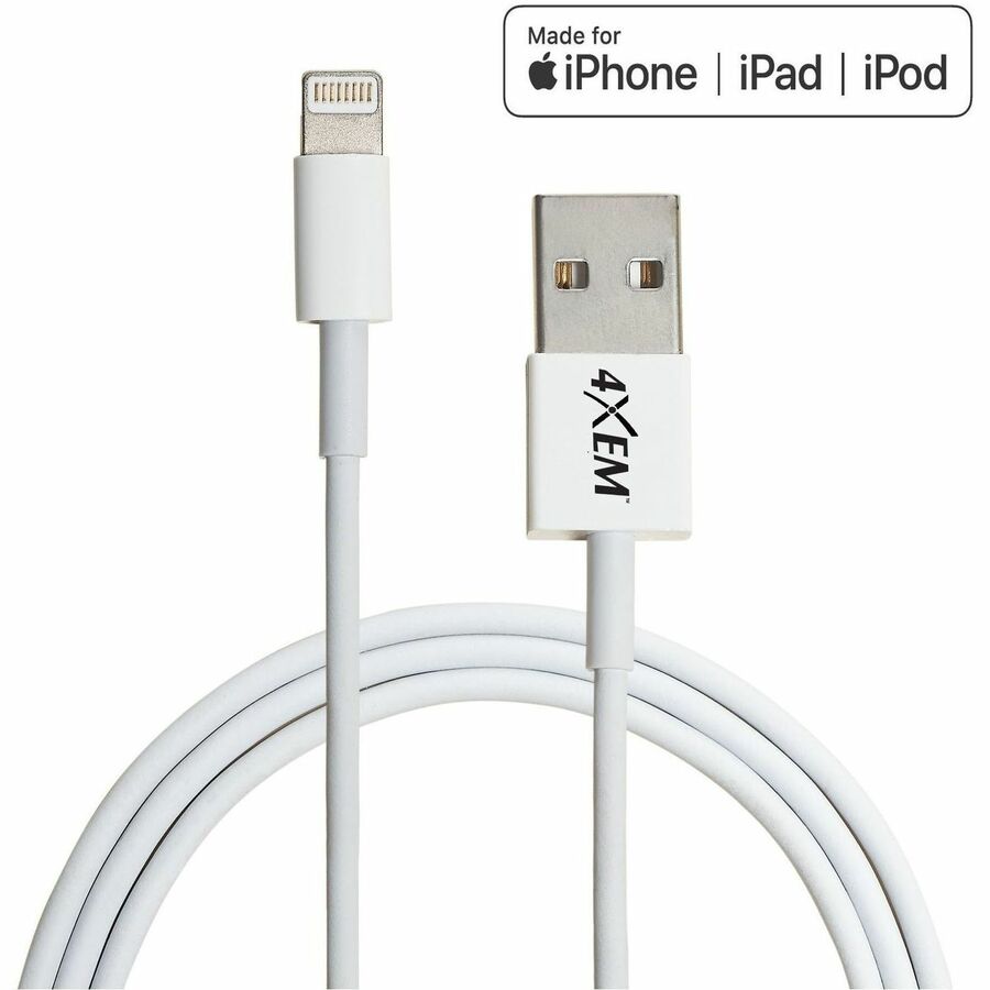 4XEM 6FT 2M charging data and sync Cable For Apple iPhone 5 5s 6 6s 6plus 7 7plus - 6FT Lightning to USB data sync cable forApple iPad, iPhone, iPod 1 x Lightning Male Proprietary Connector - 1 x Type...  - 4XLIGHTNING6 - eCommerce Business Prime