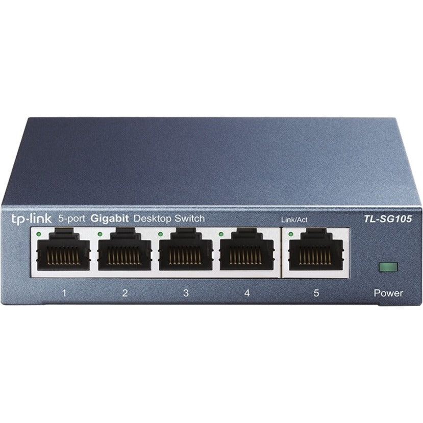 TP-LINK TL-SG105 - 5 Port Gigabit Unmanaged Ethernet Network Switch - Limited Lifetime Protection - Ethernet Splitter - Plug & Play - Fanless Metal Design - Shielded Ports - Traffic Optimization - TL-SG105 - eCommerce Business Prime