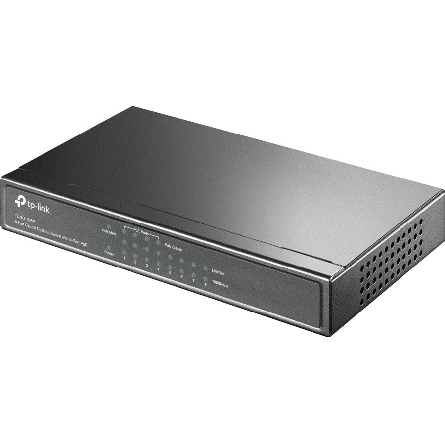 TP-LINK TL-SG1008P - 8 Port Gigabit PoE Switch - Limited Lifetime Protection - 4 PoE+ Ports @64W - Desktop - Plug & Play - Sturdy Metal w/ Shielded Ports - Fanless - QoS & IGMP Snooping Unmanaged - TL-SG1008P - eCommerce Business Prime
