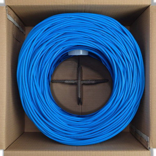 4XEM 1000FT Cat5e UTP Network Patch Cable Roll (Blue) - 1000 ft Category 5e Network Cable for Network Device, Home Theater System, Desktop Computer - First End: Bare Wire - Second End: Bare Wire - CMG...  - 4XCAT5E1000BL - eCommerce Business Prime