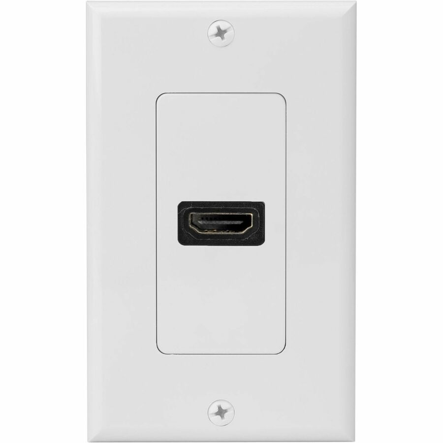 4XEM Single Outlet Female High Speed HDMI Wall Plate with 3D support - White 1Port Single outlet femaleHDMI Wall Plate To Mount To A Single Gang Box - 4XWALLHDMI1 - eCommerce Business Prime