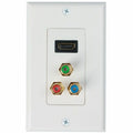4XEM 1 Port Female HDMI and RCA Audio/Video Wall Plate (White) - 1-gang - White - 1 x HDMI Port(s) - 2 x RCA Port(s) - 4XWALLHDMIRCA - eCommerce Business Prime