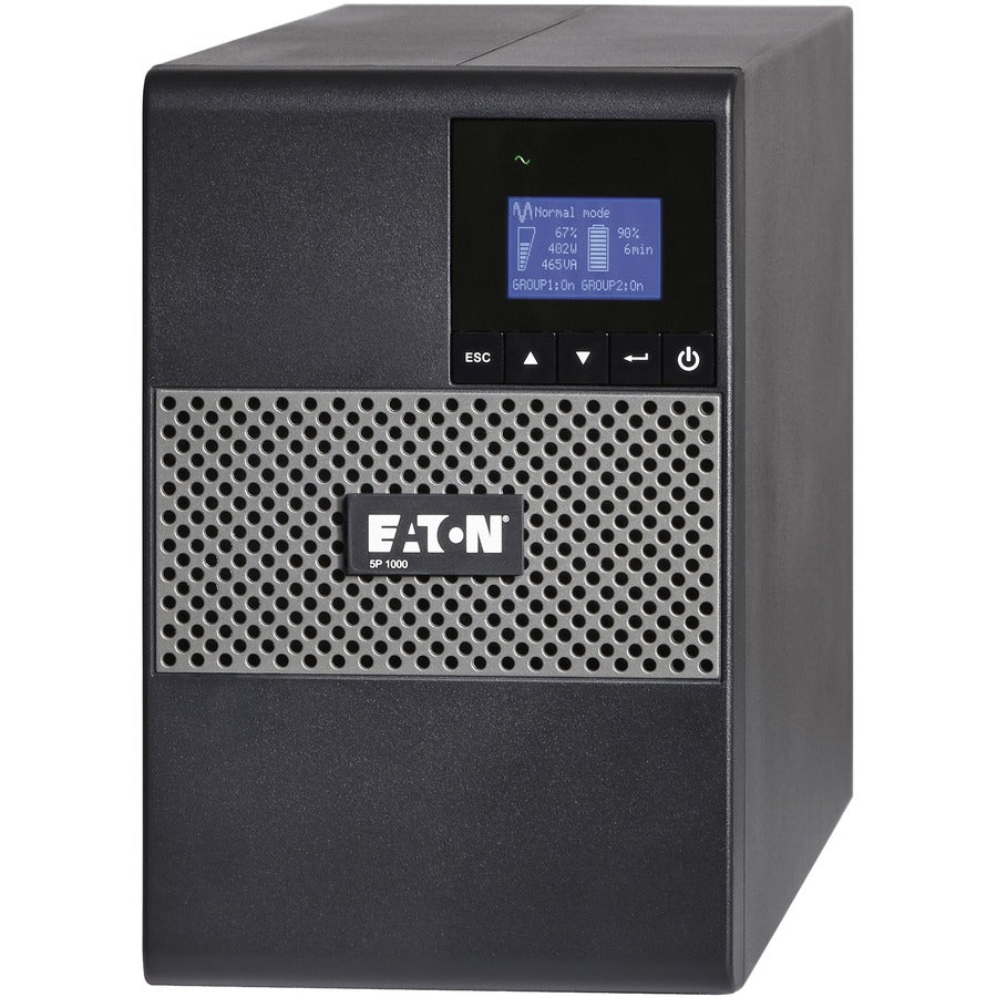 Eaton 5P UPS 1000VA 770 Watt 120V Tower True Sine Wave Network Card Optional - Tower - 5 Minute Stand-by - 110 V AC Input - 132 V AC Output - 8 x NEMA 5-15R - 5P1000 - eCommerce Business Prime