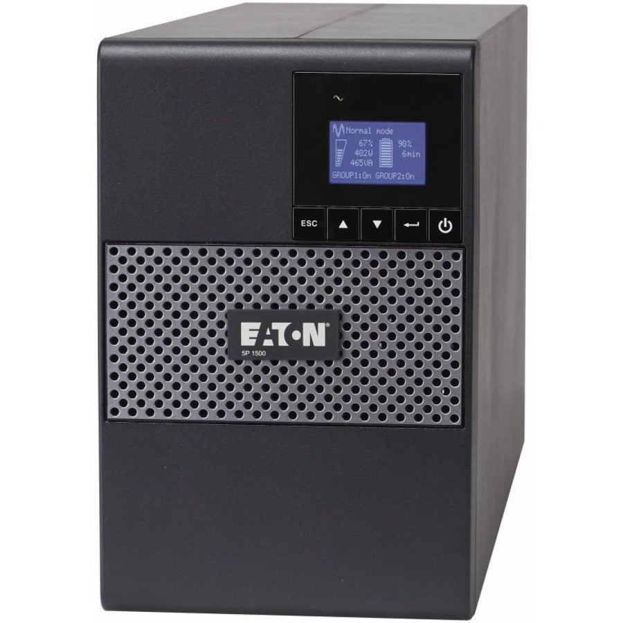 Eaton 5P UPS, 1550 VA, 1100 W, C14 input, Outputs: (8) C13, 230V, true sine wave, network card optional Tower UPS - Tower UPS - 4 Minute Stand-by - 220 V AC Input - 240 V AC, 200 V AC, 132 V AC, 220 V...  - 5P1550G