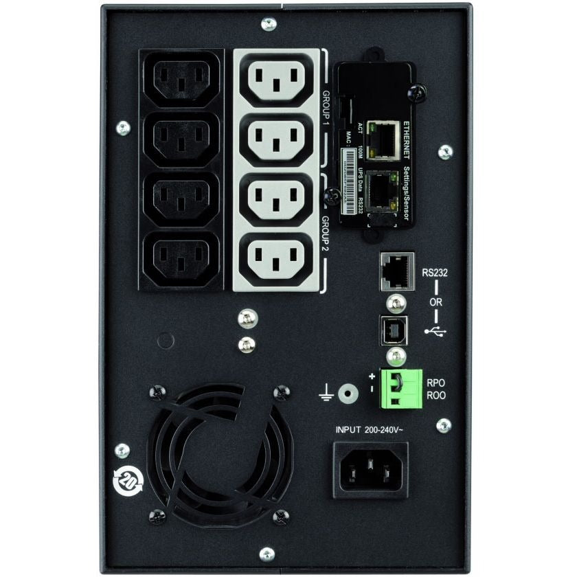 Eaton 5P UPS, 1550 VA, 1100 W, C14 input, Outputs: (8) C13, 230V, true sine wave, network card optional Tower UPS - Tower UPS - 4 Minute Stand-by - 220 V AC Input - 240 V AC, 200 V AC, 132 V AC, 220 V...  - 5P1550G