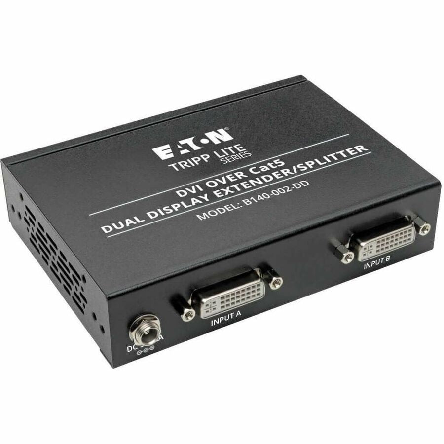 Tripp Lite 2-Port Dual Display DVI over Cat5 / Cat6 Extender Video Splitter TAA - 2 Input Device - 4 Output Device - 200 ft Range - 4 x Network (RJ-45) - 2 x DVI In - Full HD - 1920 x 1080 - Twinaxial...  - B140-002-DD - eCommerce Business Prime