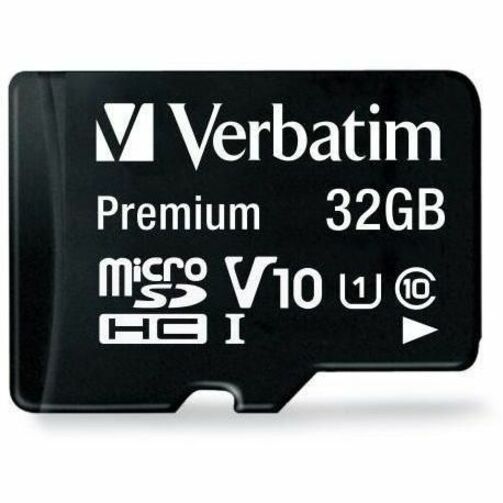 Verbatim 32GB Premium microSDHC Memory Card with Adapter, UHS-I Class 10 - Class 10 - 80MBps Read - 80MBps Write1 Pack - 44083 - eCommerce Business Prime